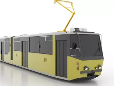 Tatra KT8D5R-N2S Low Low-poly 3D model