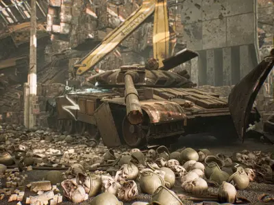 JunkYard Environment Kit Low-poly 3D model