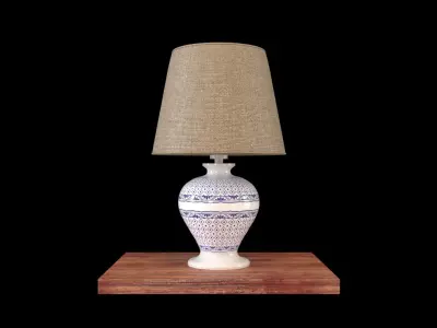 lampshade table lamp Low-poly 3D model