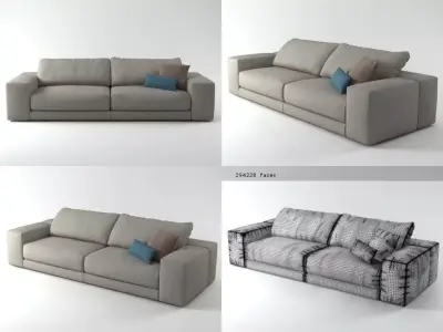 Hills sofa 2 3D model