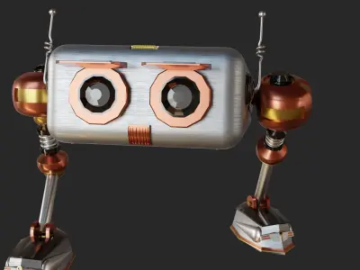 3D Tiny Robot Retro-Futuristic 3D model