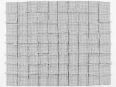 Patchwork leather rug 3D model