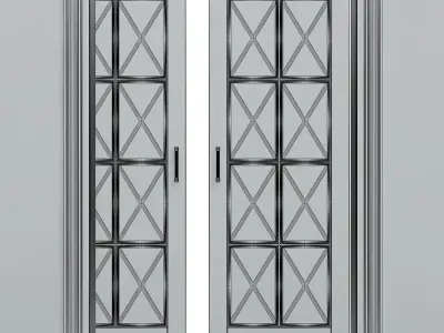 Classic sliding door 3D model