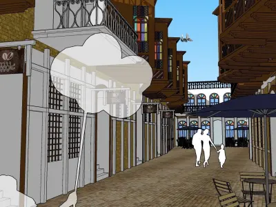 Traditional Arab street 3D model