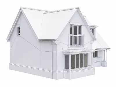 Neighborhood Houses P31 Low-poly 3D model