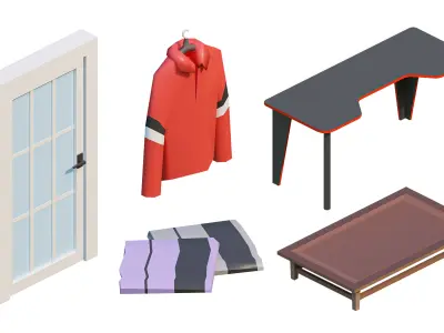 Furniture FREE Free low-poly 3D model