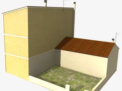 Village Home W-N Low-poly 3D model