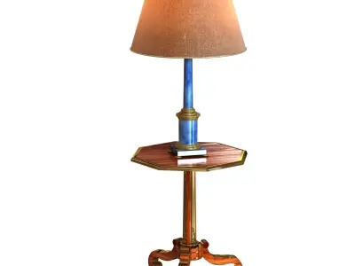 neoclassical lamp on classic side table 3D model