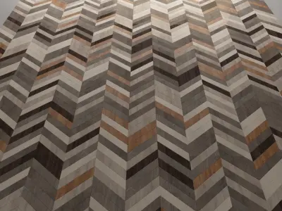 wood floor 4 types 3D model