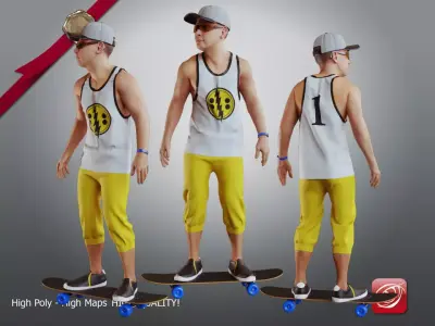 Skater Male A CC 21 30 002 3D model