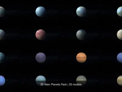 35 Alien Planets Pack