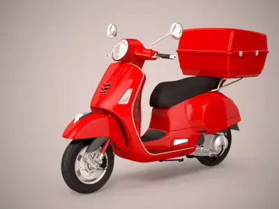 Pizza Delivery Scooter 3D model