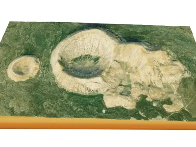 Caldera blanca 3d model terrain 3D model