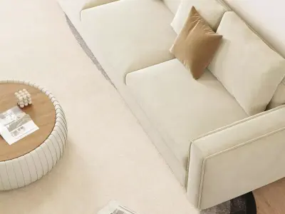 Blender Eevee Modern Mansion Low-poly 3D model