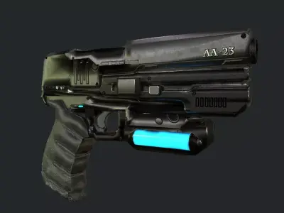 SCI-FI Pistol Low-poly 3D model