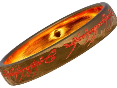 Saurons One Ring 2 psc 3D model