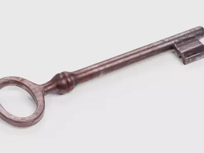 Key V2 - Rusty Hollow Barrel Skeleton Key 3D model