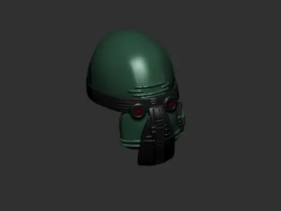 helmet high poly sculpt 3d printable  3D model 142