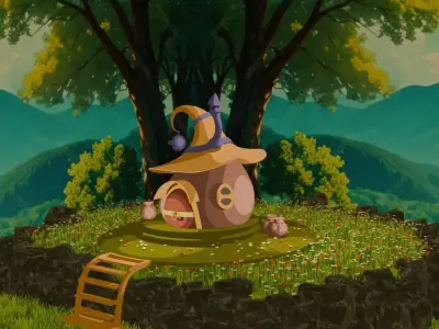 cartoonish hut 3D model