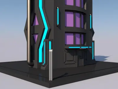 Sci Fi Building 3D model