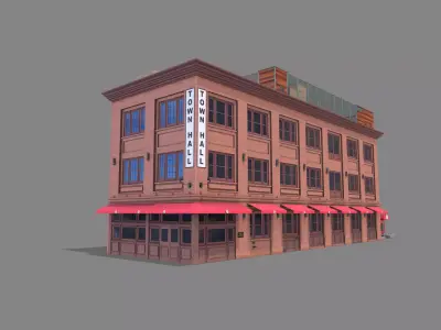 342 Spear Street Building San Francisco Low-poly 3D model