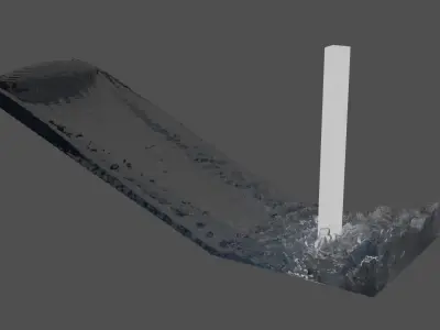 light water slide 3D model