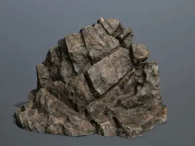 Mountain rock Low-poly 3D model purchase