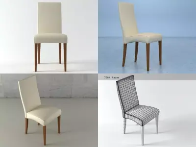 Cindy dining chair in four different styles Free 3D model