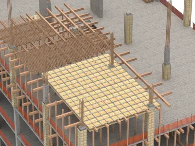 Under construction building 3D model
