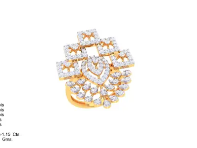 Women Ring  Render 3dm STL OBJ FBX Details 3D print model 406