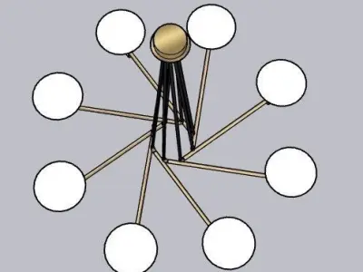 Jonathan Browning Lauriston Circular Chandelier 3D model