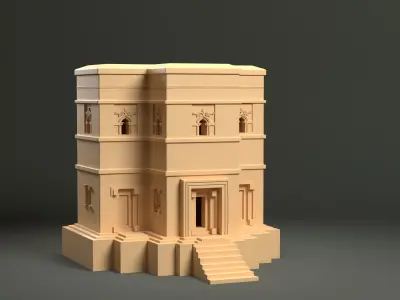 Lalibela Chruch Ethiopia 3D print model