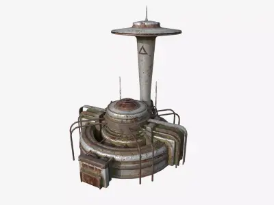SciFi Facility D10 Abandoned - Sci Fi Exterior Design Low-poly 3D model