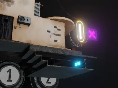 Fly Building Cyberpunk 3D model