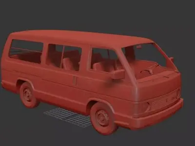 Toyota Hiace Mk3 H50 PassengerVan 1982 3D print model