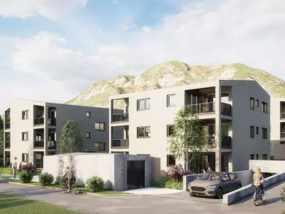 Several residential buildings in the Tyrolean Alps 3D model