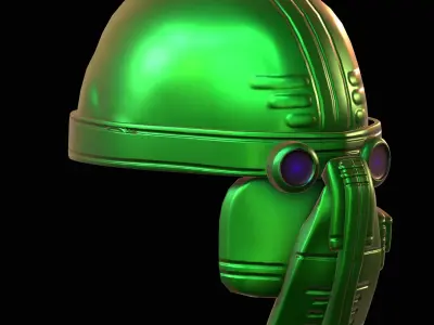 Gas mask helmet 3d model scifi Low-poly  Low-poly 3D model 201