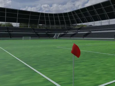 Football Stadium Low-poly 3D model