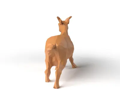 GoatII Low Poligonal Low-poly 3D model