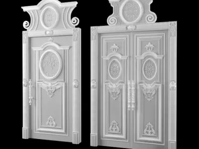 Classic doors 3D model buy