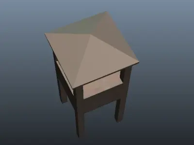 Security Watch Tower Low-poly 3D model