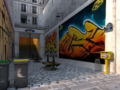 Paris Trendy Street and Place Bundle Entreprise license 3D model