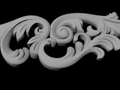dekor ornate scroll design 3D model