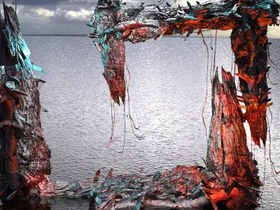 Deep ocean leviathan monster station  5 Low-poly 3D model