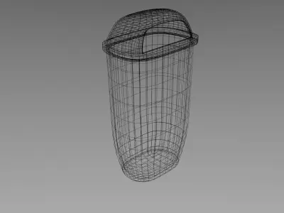 Trash bin 3D model 6