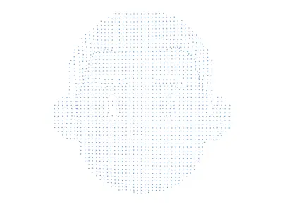 Man Face Holographic Image v1 001 Low-poly 3D model