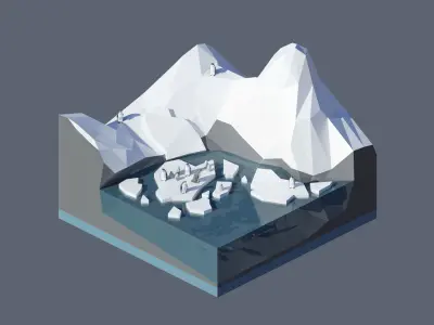land 16A Low-poly 3D model