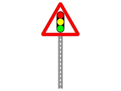 traffic lights ahead 3D model