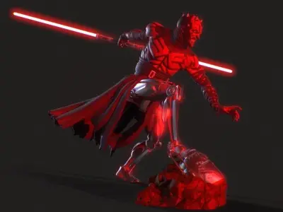 Darth Maul Statue 3D Print Ready 3D print model
