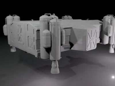 1-24 scale Space 1999 Eage Booster pod 3D print model